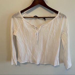 Express White slightly Sheer Top